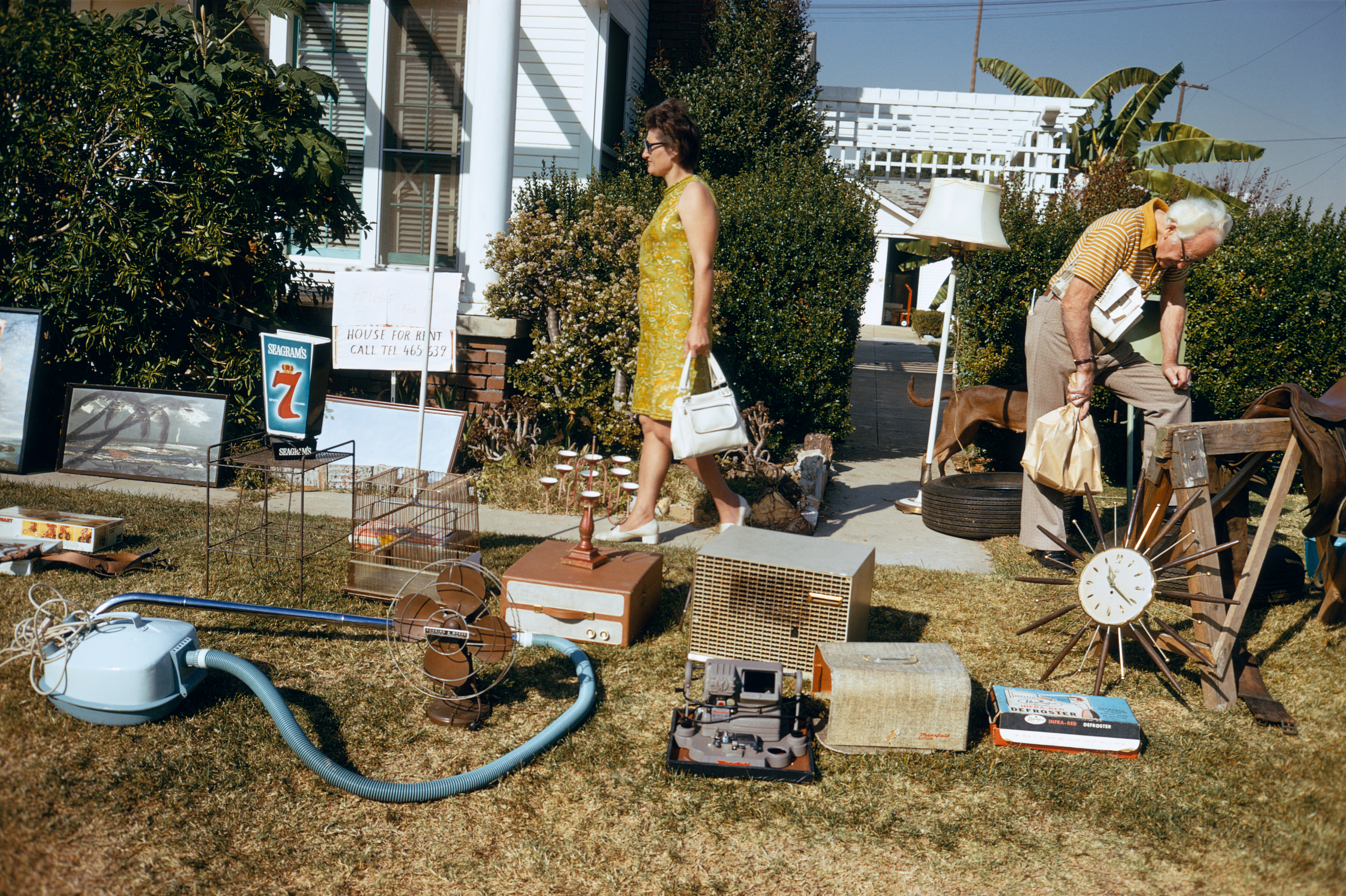 Strange image of old lady and man